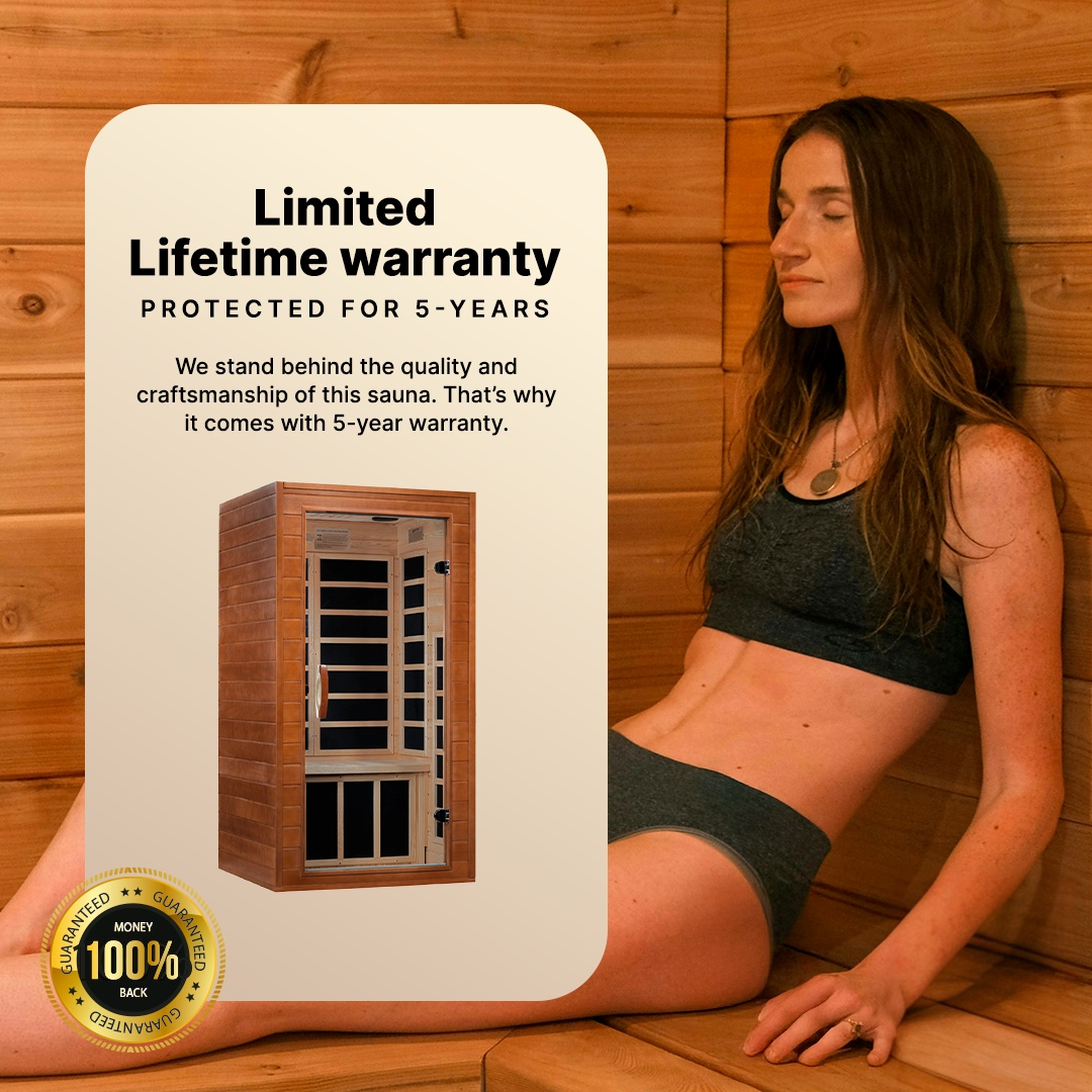 Dynamic "Avila" 1-2-person Low EMF FAR Infrared Sauna DYN-6103-01