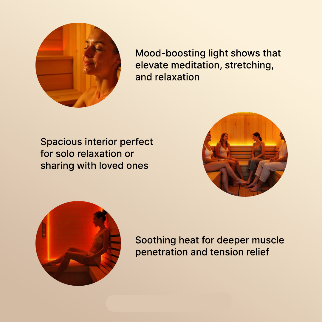 Dynamic "Bergamo" 4-person Low EMF FAR Infrared Sauna DYN-6440-01