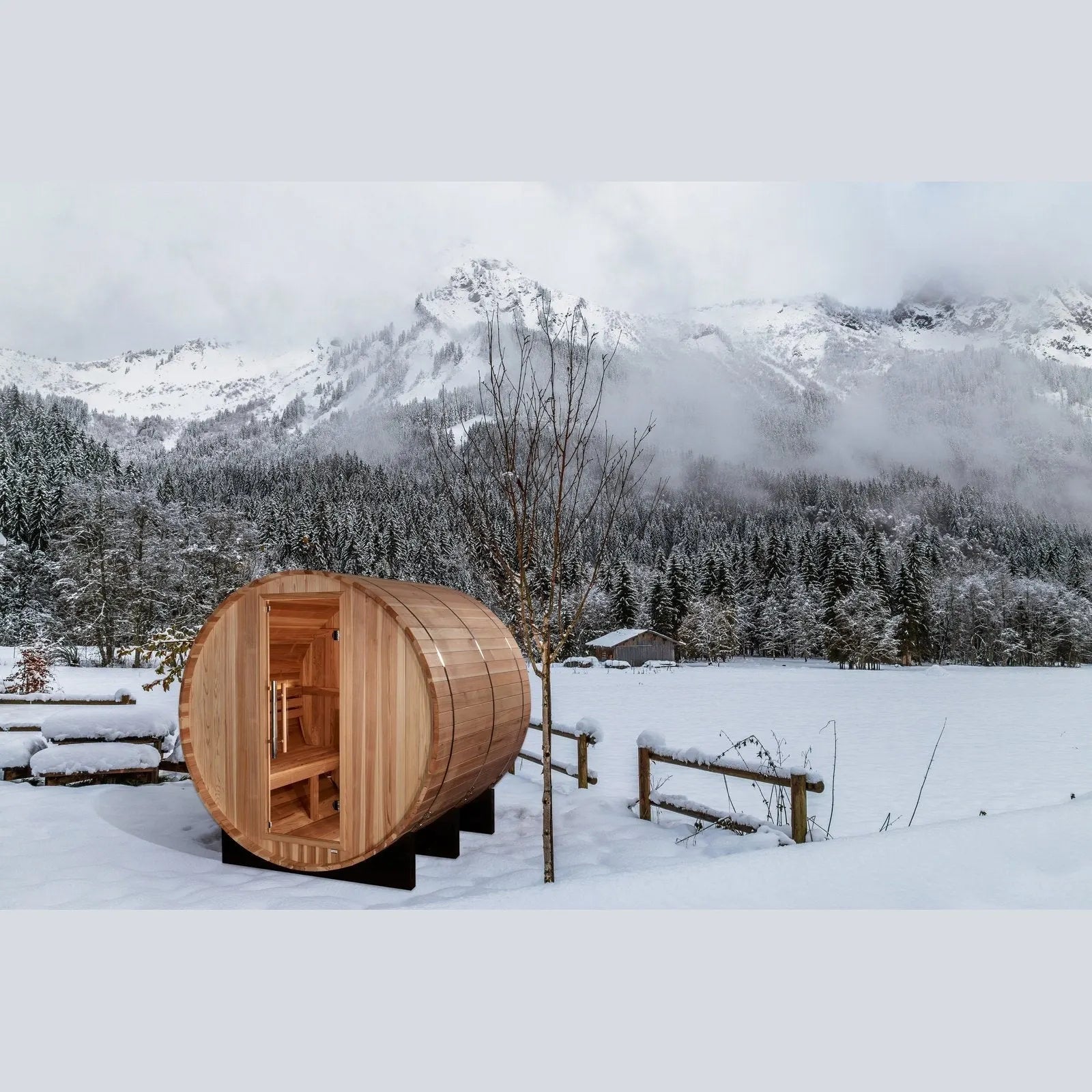 Golden Designs "Arosa" 4 Person Barrel Traditional Sauna GDI-B004-01