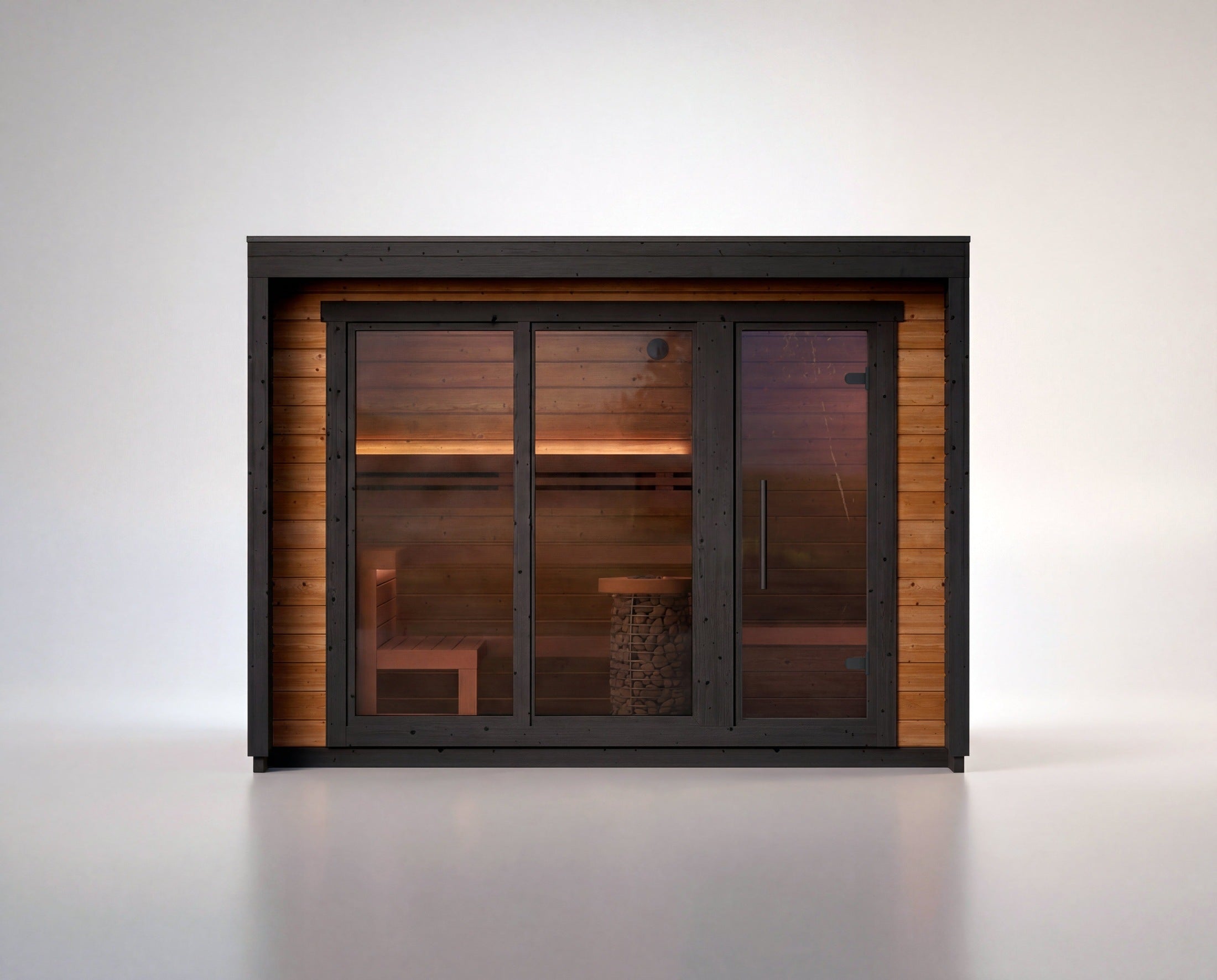 Leil Patio M 5 Person Outdoor Sauna with Changing Room